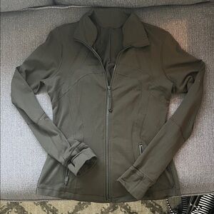 lululemon athletica Olive Green Zip-Up Jacket